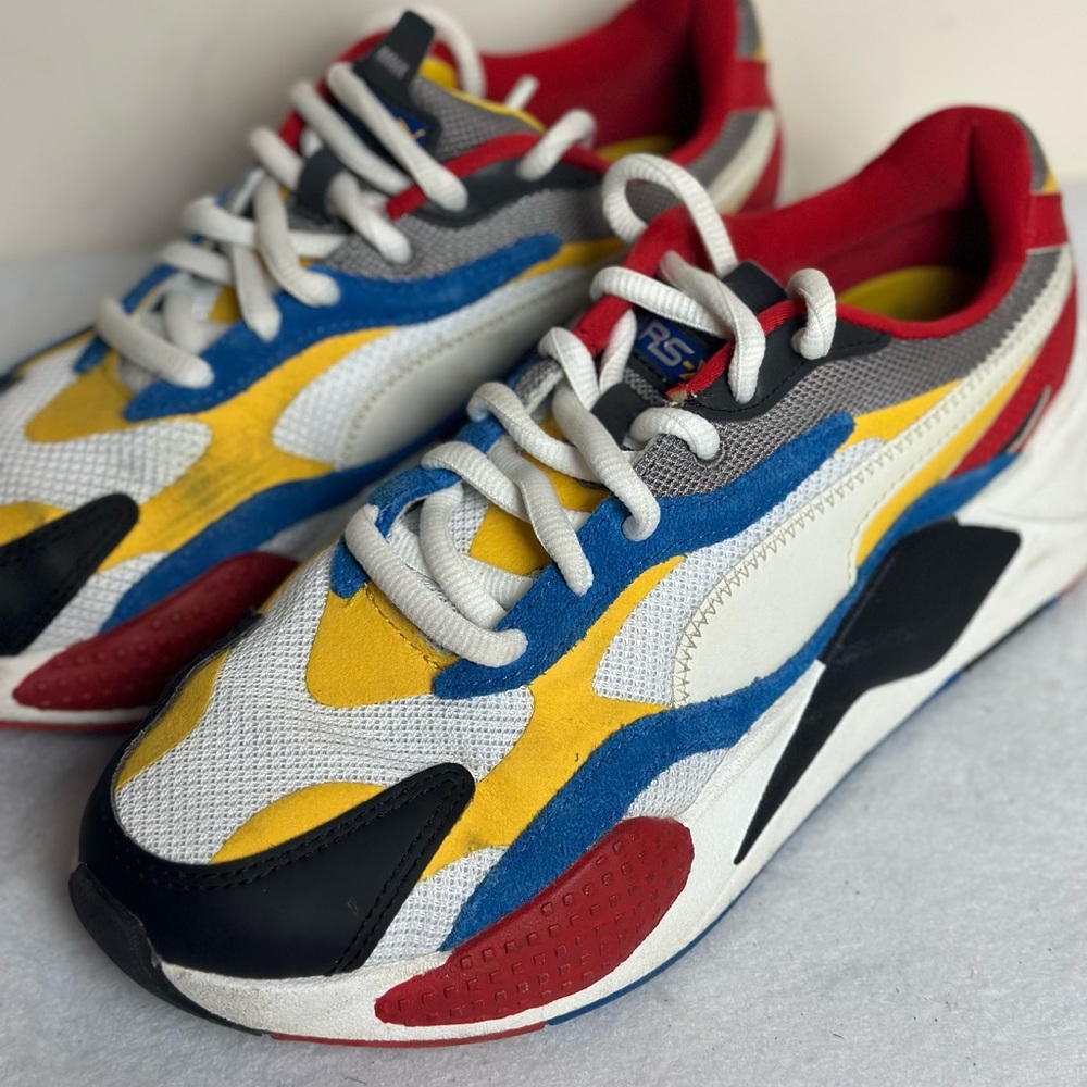 PUMA Rs-X3 Puzzle sneakers running shoes red blue size 7 men’s. 9 women’s